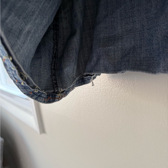 Vintage Y2K Plus Size YMI Light Blue Denim Low Rise Mini Skirt Womens Size 20 - Picture 9 of 12